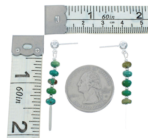 Authentic Navajo Turquoise Sterling Silver Bead Post Earrings X10401